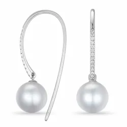 helmi timanttikorvakorut 9 karaatin valkokultaa kanssa timantti 