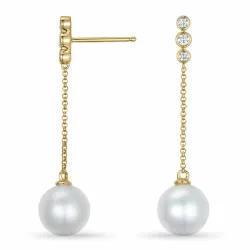 helmi timanttikorvakorut 9 karaatin kultaa kanssa timantti 