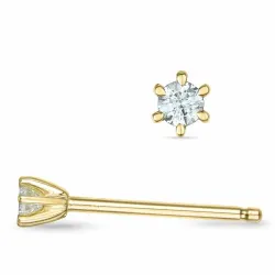 2 x 0,03 ct timantti solitaire-nappikorvakorut 9 karaatin kultaa kanssa timantti 