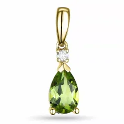 peridootti timanttiriipus 9 karaatti kultaa 0,03 ct 0,90 ct