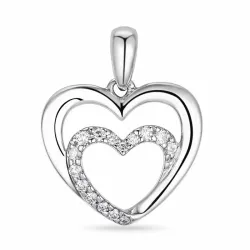 sydän timantti riipus 9 karaatti valkokultaa 0,12 ct