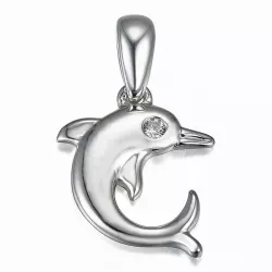 delfiini timanttiriipus 9 karaatti valkokultaa 0,01 ct