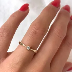kampanja - timantti solitaire-sormus 14 karaatin kultaa 0,09 ct