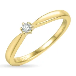 0,05 ct timantti solitaire-sormus 14 karaatin kultaa 0,05 ct