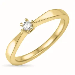 timantti solitaire-sormus 14 karaatin kultaa 0,05 ct