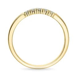 timantti alianssisormus 14 karaatin kultaa 5 x 0,03 ct