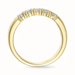 timantti alianssisormus 14 karaatin kultaa 5 x 0,07 ct