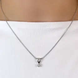 kampanja - timantti riipus 14 karaatti valkokultaa 0,05 ct