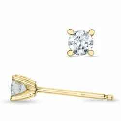 2 x 0,16 ct kampanja - timantti solitaire-nappikorvakorut 14 karaatin kultaa kanssa timantti