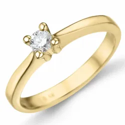 kampanja - timantti solitaire-sormus 14 karaatin kultaa 0,14 ct