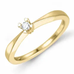 kampanja - timantti solitaire-sormus 14 karaatin kultaa 0,05 ct