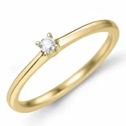 kampanja - timantti solitaire-sormus 14 karaatin kultaa 0,05 ct