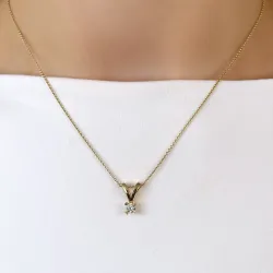 kampanja - timantti riipus 14 karaatti kultaa 0,20 ct