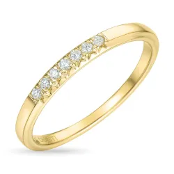 timantti alianssisormus 14 karaatin kultaa 0,11 ct