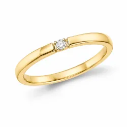 1 x 0,03 ct timanttisormus 14 karaatin kultaa 0,03 ct