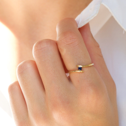 safiiri sormus 9 karaatin kultaa 0,10 ct