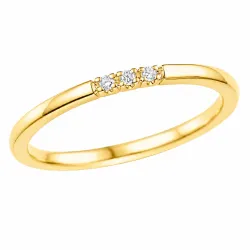 3 x 0,01 ct timanttisormus 9 karaatin kultaa 0,03 ct