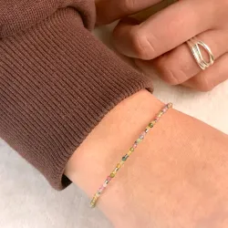 kivi rannekoru  turmaliini ja hematite - Loom Stones