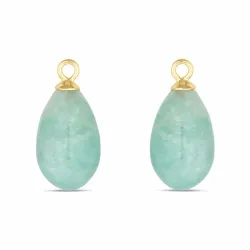 amatsoniitti riipuksia korvakoruja  kullattu hopea