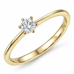 0,20 ct lab grown timantti solitaire-sormus 9 karaatin kultaa 0,20 ct