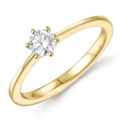 0,30 ct lab grown timantti solitaire-sormus 9 karaatin kultaa 0,30 ct