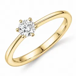 0,30 ct lab grown timantti solitaire-sormus 9 karaatin kultaa 0,30 ct