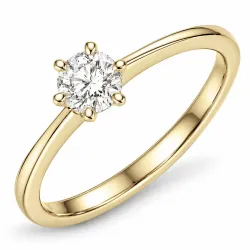0,50 ct lab grown timantti solitaire-sormus 9 karaatin kultaa 0,50 ct