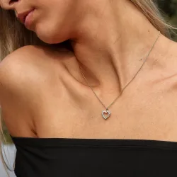 sydän lab grown timantti riipus 9 karaatti kultaa 0,54 ct