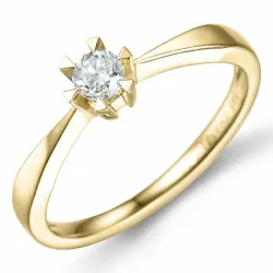 0,20 ct lab grown timantti solitaire-sormus 9 karaatin kultaa 0,20 ct