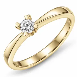 0,10 ct lab grown timantti solitaire-sormus 9 karaatin kultaa 0,10 ct