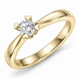 0,20 ct lab grown timantti solitaire-sormus 9 karaatin kultaa 0,20 ct