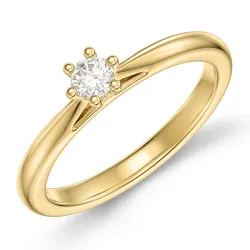 0,20 ct lab grown timantti solitaire-sormus 9 karaatin kultaa 0,20 ct