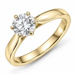 1,00 ct lab grown timantti solitaire-sormus 9 karaatin kultaa 1,0 ct