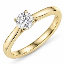 0,50 ct lab grown timantti solitaire-sormus 9 karaatin kultaa 0,50 ct