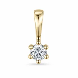 0,10 ct lab grown timantti solitaire-riipus 9 karaatti kultaa 0,10 ct