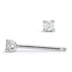 2 x 0,04 ct lab grown timantti solitaire-nappikorvakorut 9 karaatin valkokultaa kanssa lab grown timantti 