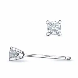 2 x 0,10 ct lab grown timantti solitaire-nappikorvakorut 9 karaatin valkokultaa kanssa lab grown timantti 