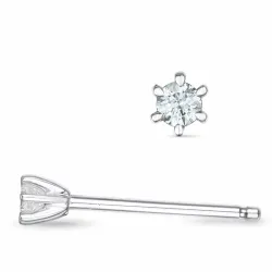 2 x 0,03 ct lab grown timantti solitaire-nappikorvakorut 9 karaatin valkokultaa kanssa lab grown timantti 