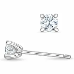 2 x 0,20 ct lab grown timantti solitaire-nappikorvakorut 9 karaatin valkokultaa kanssa lab grown timantti 