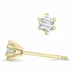 2 x 0,16 ct lab grown timantti solitaire-nappikorvakorut 9 karaatin kultaa kanssa lab grown timantti 