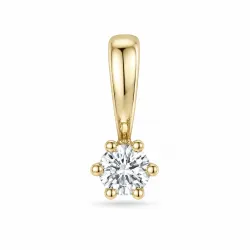 0,10 ct lab grown timantti solitaire-riipus 9 karaatti kultaa 0,10 ct
