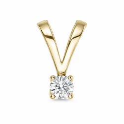 0,10 ct lab grown timantti solitaire-riipus 9 karaatti kultaa 0,10 ct