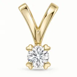 0,20 ct lab grown timantti solitaire-riipus 9 karaatti kultaa 0,20 ct