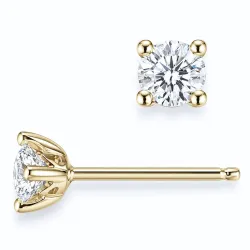 2 x 0,20 ct lab grown timantti solitaire-nappikorvakorut 9 karaatin kultaa kanssa lab grown timantti (CVD) 