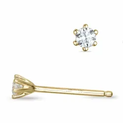 2 x 0,06 ct lab grown timantti solitaire-nappikorvakorut 9 karaatin kultaa kanssa lab grown timantti 