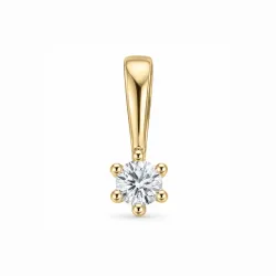0,05 ct lab grown timantti solitaire-riipus 9 karaatti kultaa 0,05 ct