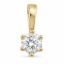 0,20 ct lab grown timantti solitaire-riipus 9 karaatti kultaa 0,20 ct