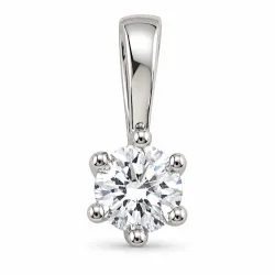 0,20 ct lab grown timantti solitaire-riipus 9 karaatti valkokultaa 0,20 ct
