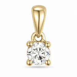 0,20 ct lab grown timantti solitaire-riipus 9 karaatti kultaa 0,20 ct