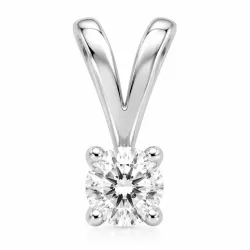 0,20 ct lab grown timantti solitaire-riipus 9 karaatti valkokultaa 0,20 ct